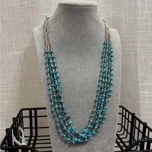 Vintage Navajo Turquoise & Silver Necklace